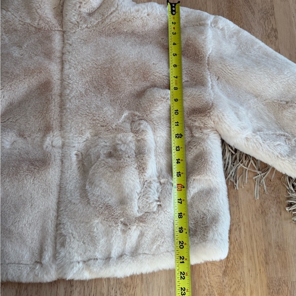 Anthropologie Cream Fringe Jacket - Picture 6 of 9